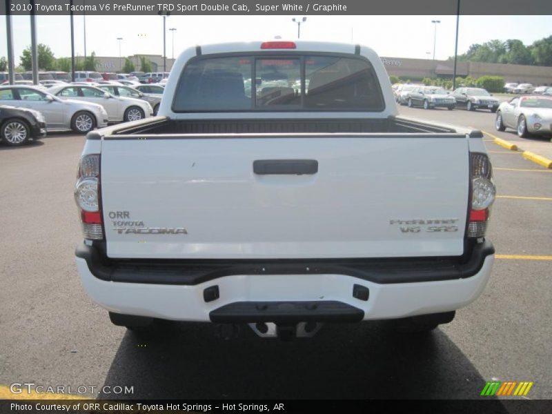 Super White / Graphite 2010 Toyota Tacoma V6 PreRunner TRD Sport Double Cab