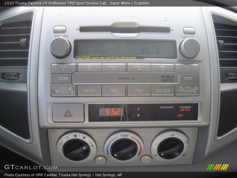 Super White / Graphite 2010 Toyota Tacoma V6 PreRunner TRD Sport Double Cab