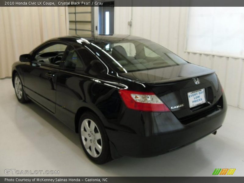 Crystal Black Pearl / Gray 2010 Honda Civic LX Coupe