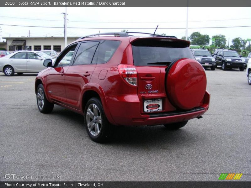 Barcelona Red Metallic / Dark Charcoal 2010 Toyota RAV4 Sport