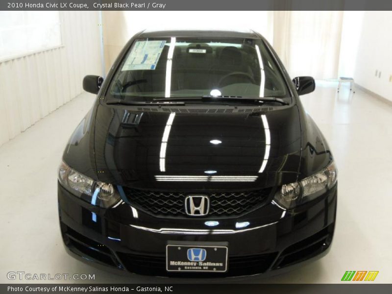Crystal Black Pearl / Gray 2010 Honda Civic LX Coupe