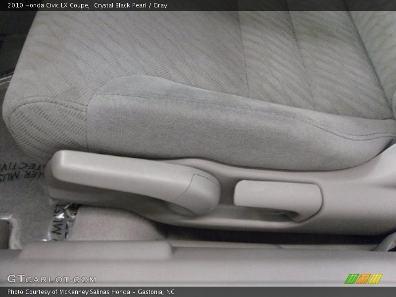 Crystal Black Pearl / Gray 2010 Honda Civic LX Coupe