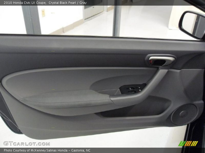 Crystal Black Pearl / Gray 2010 Honda Civic LX Coupe