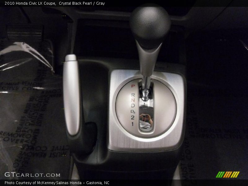 Crystal Black Pearl / Gray 2010 Honda Civic LX Coupe