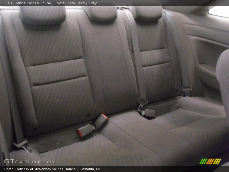 Crystal Black Pearl / Gray 2010 Honda Civic LX Coupe