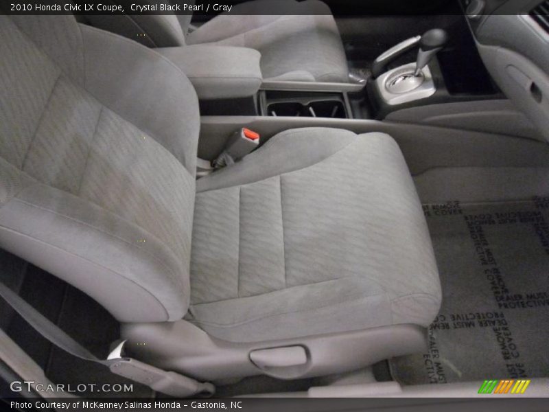 Crystal Black Pearl / Gray 2010 Honda Civic LX Coupe