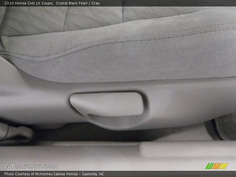Crystal Black Pearl / Gray 2010 Honda Civic LX Coupe
