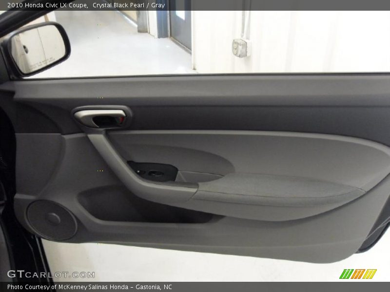 Crystal Black Pearl / Gray 2010 Honda Civic LX Coupe