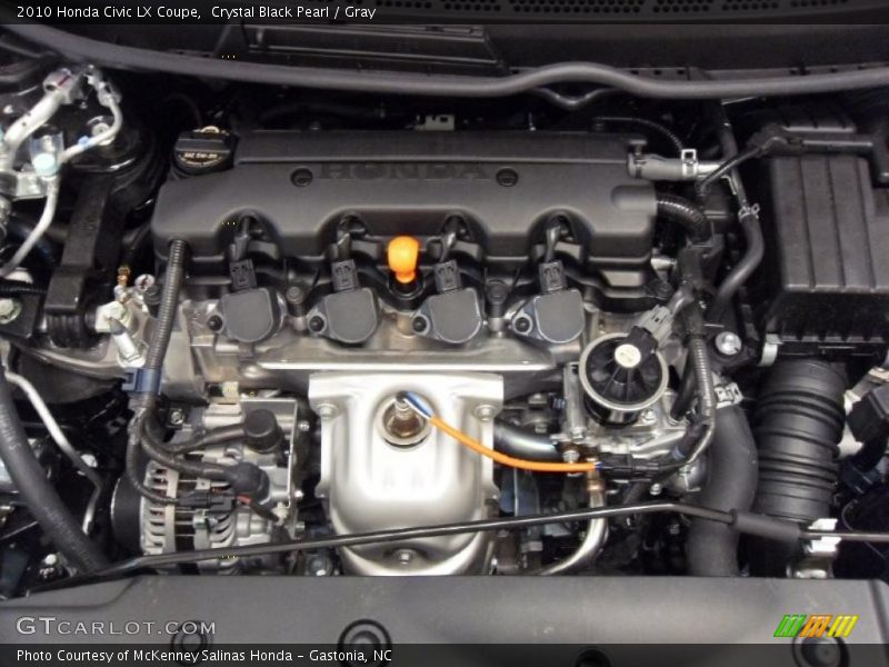 Crystal Black Pearl / Gray 2010 Honda Civic LX Coupe