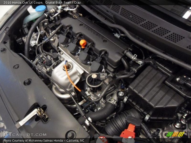 Crystal Black Pearl / Gray 2010 Honda Civic LX Coupe