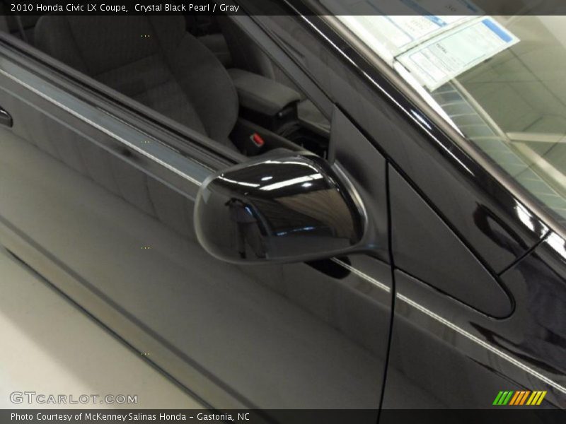Crystal Black Pearl / Gray 2010 Honda Civic LX Coupe