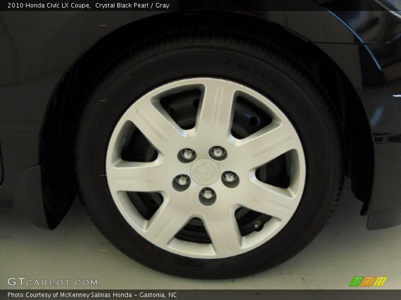 Crystal Black Pearl / Gray 2010 Honda Civic LX Coupe