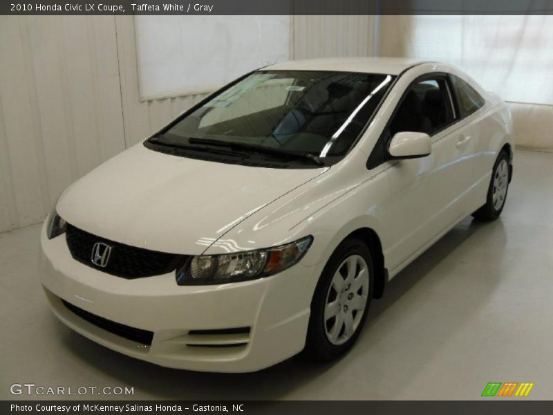 Taffeta White / Gray 2010 Honda Civic LX Coupe