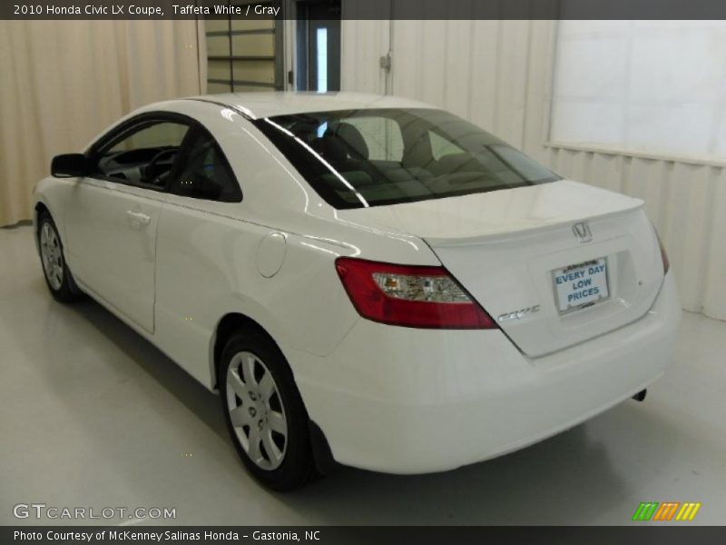 Taffeta White / Gray 2010 Honda Civic LX Coupe