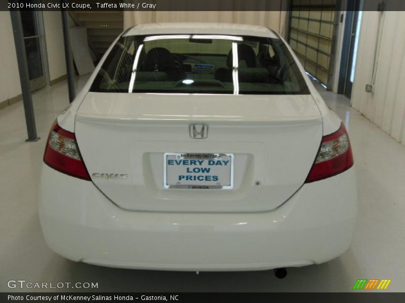 Taffeta White / Gray 2010 Honda Civic LX Coupe