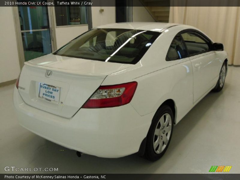 Taffeta White / Gray 2010 Honda Civic LX Coupe