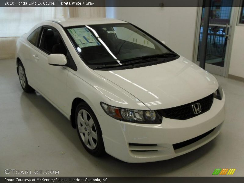 Taffeta White / Gray 2010 Honda Civic LX Coupe