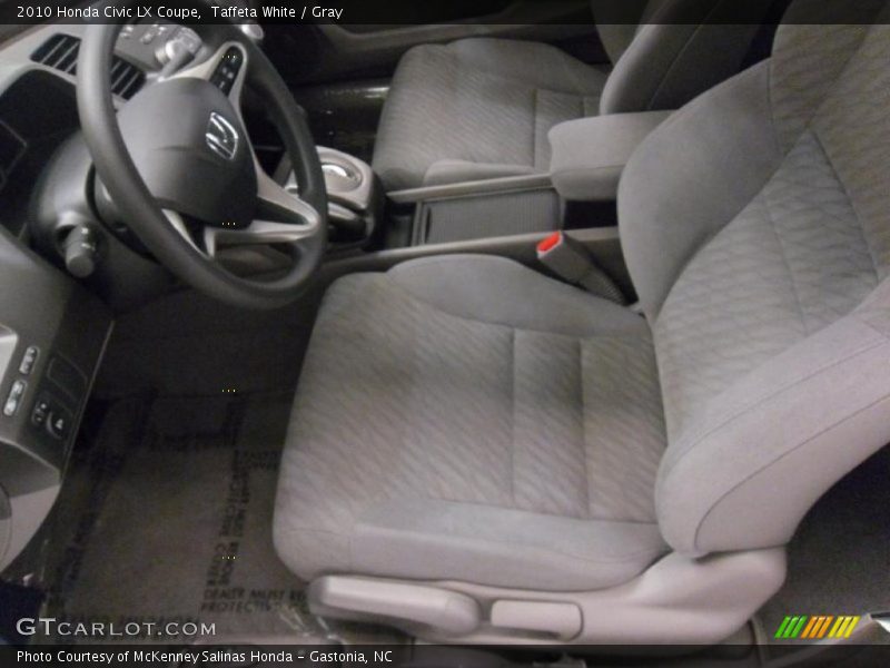 Taffeta White / Gray 2010 Honda Civic LX Coupe