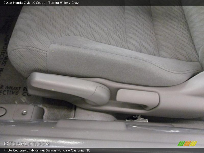Taffeta White / Gray 2010 Honda Civic LX Coupe