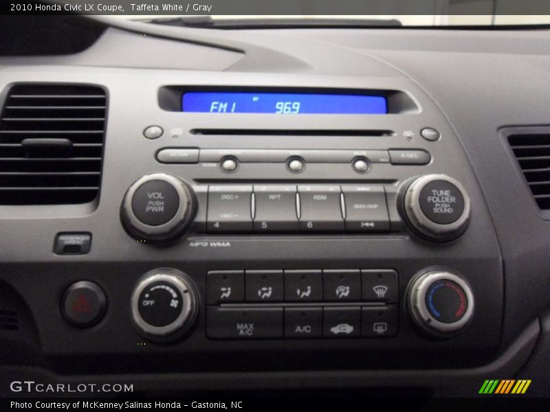Taffeta White / Gray 2010 Honda Civic LX Coupe