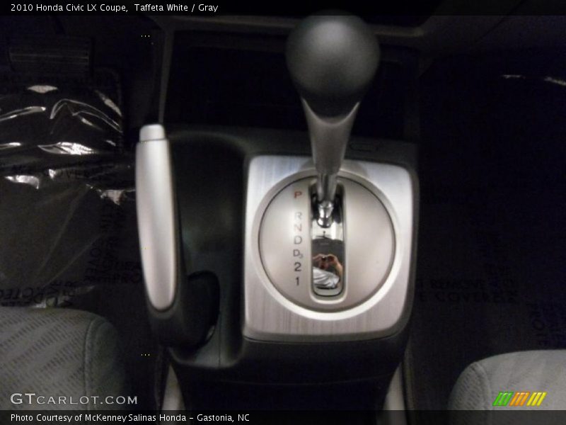 Taffeta White / Gray 2010 Honda Civic LX Coupe