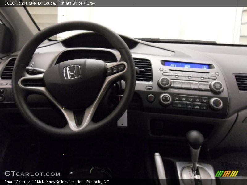 Taffeta White / Gray 2010 Honda Civic LX Coupe