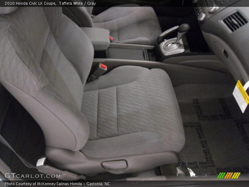 Taffeta White / Gray 2010 Honda Civic LX Coupe