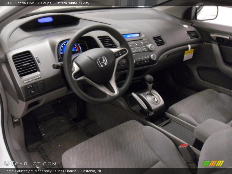 Taffeta White / Gray 2010 Honda Civic LX Coupe