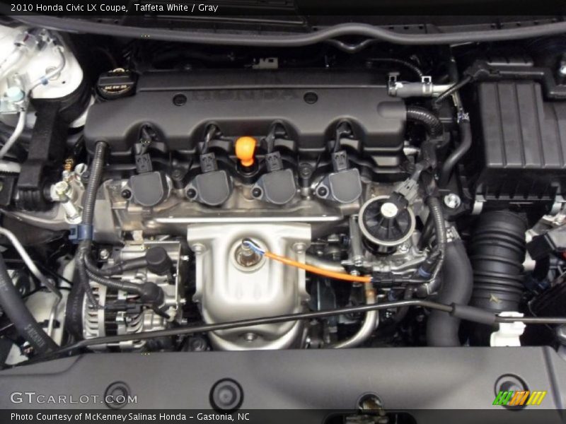 Taffeta White / Gray 2010 Honda Civic LX Coupe