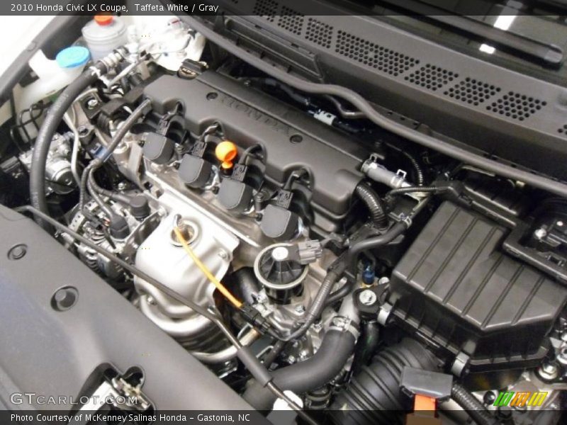 Taffeta White / Gray 2010 Honda Civic LX Coupe