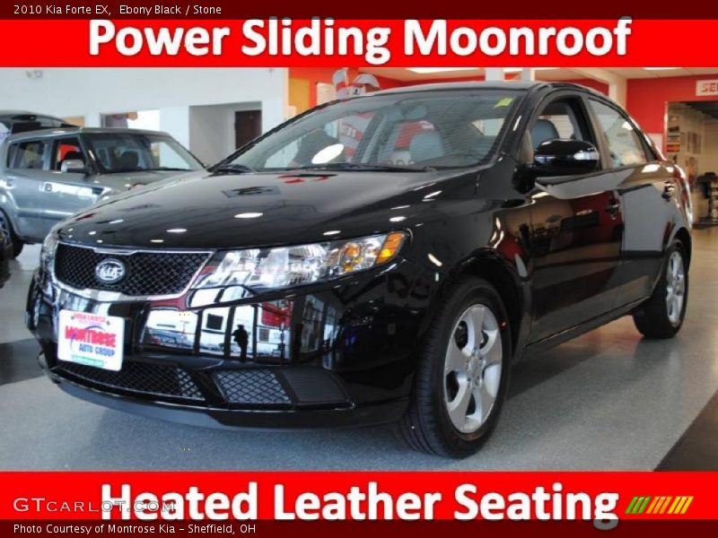 Ebony Black / Stone 2010 Kia Forte EX