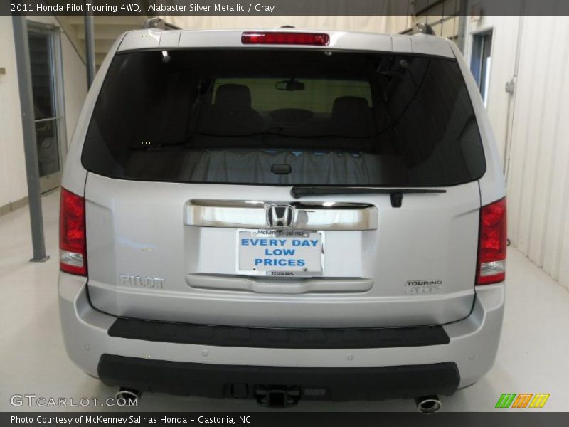 Alabaster Silver Metallic / Gray 2011 Honda Pilot Touring 4WD