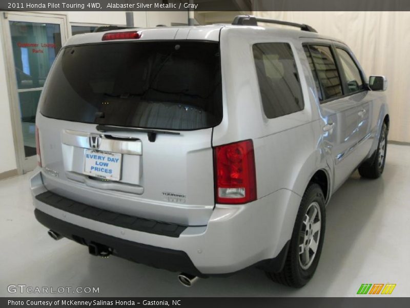 Alabaster Silver Metallic / Gray 2011 Honda Pilot Touring 4WD