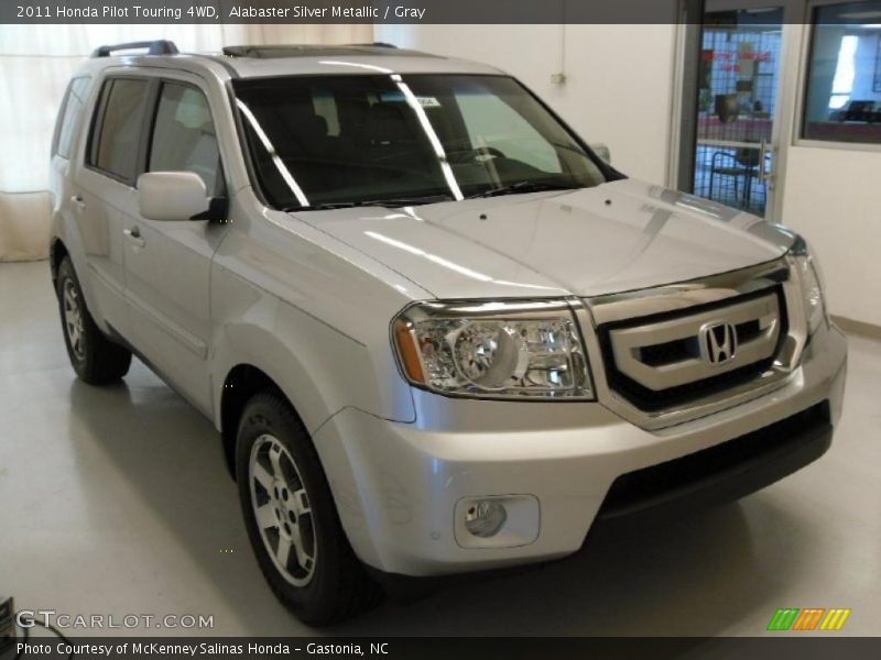 Alabaster Silver Metallic / Gray 2011 Honda Pilot Touring 4WD