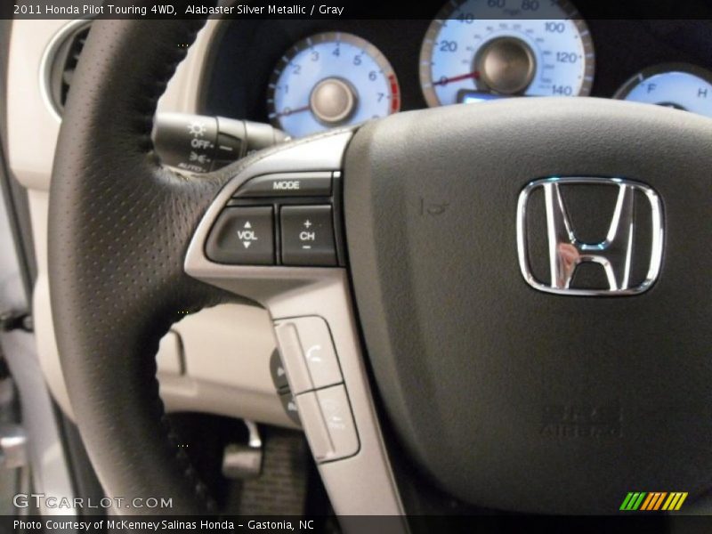 Alabaster Silver Metallic / Gray 2011 Honda Pilot Touring 4WD