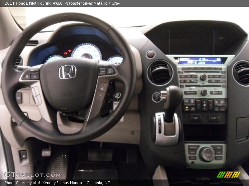 Alabaster Silver Metallic / Gray 2011 Honda Pilot Touring 4WD