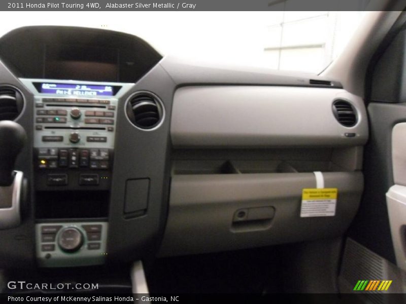Alabaster Silver Metallic / Gray 2011 Honda Pilot Touring 4WD