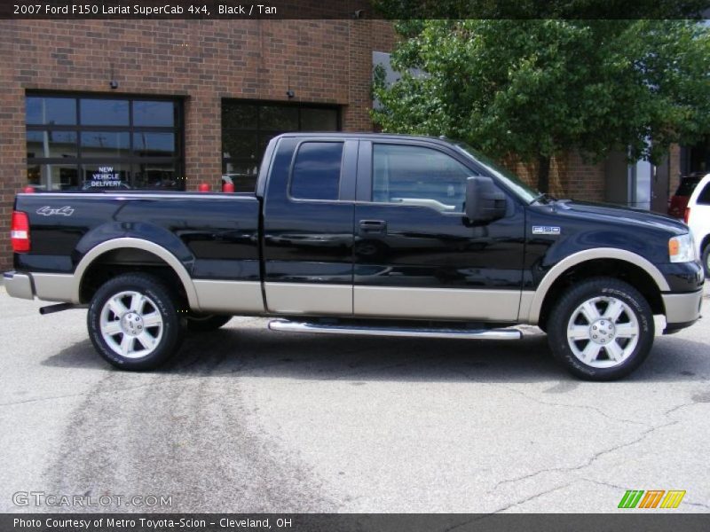 Black / Tan 2007 Ford F150 Lariat SuperCab 4x4