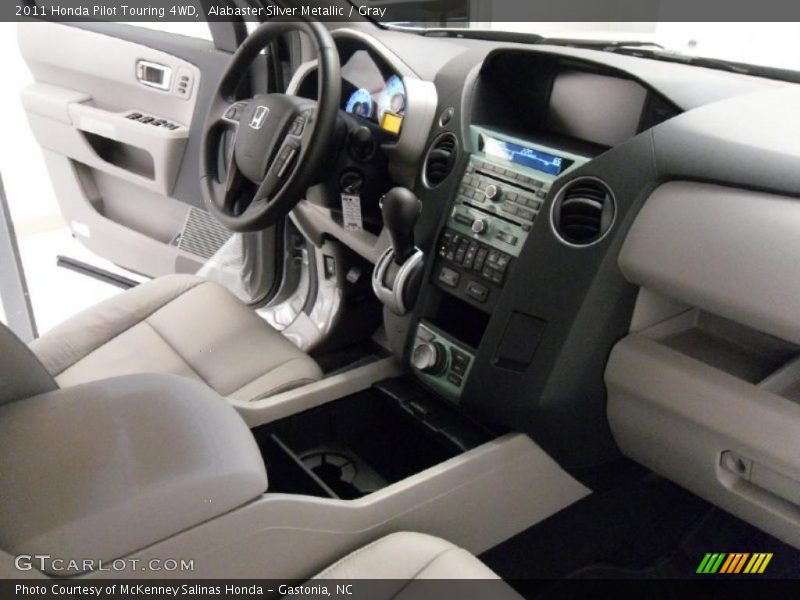 Alabaster Silver Metallic / Gray 2011 Honda Pilot Touring 4WD