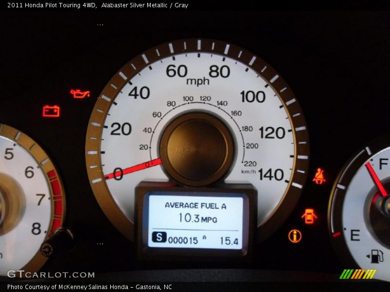 Alabaster Silver Metallic / Gray 2011 Honda Pilot Touring 4WD