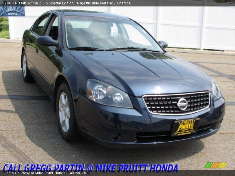 Majestic Blue Metallic / Charcoal 2006 Nissan Altima 2.5 S Special Edition