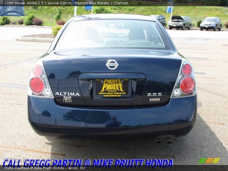 Majestic Blue Metallic / Charcoal 2006 Nissan Altima 2.5 S Special Edition