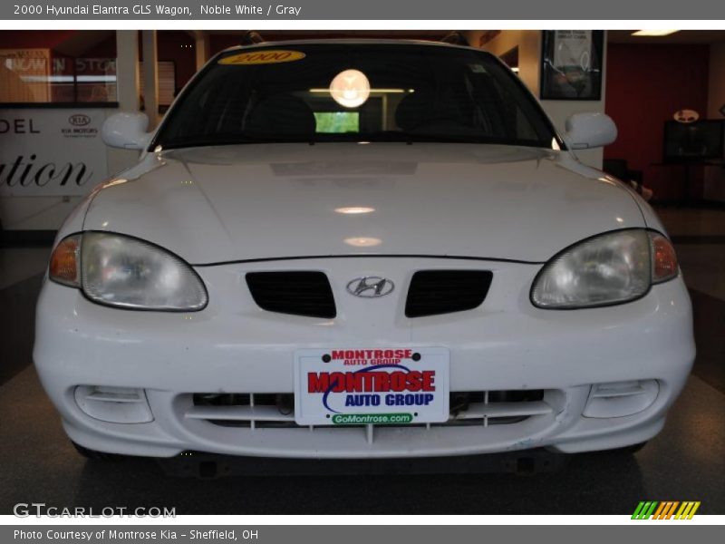 Noble White / Gray 2000 Hyundai Elantra GLS Wagon