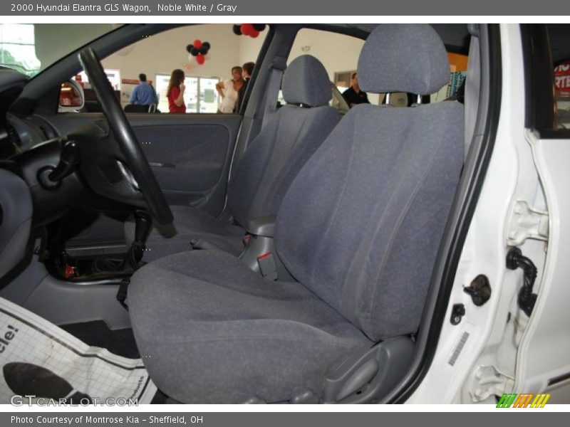 Noble White / Gray 2000 Hyundai Elantra GLS Wagon