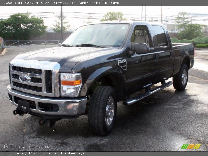 Dark Stone Metallic / Camel 2008 Ford F250 Super Duty XLT Crew Cab 4x4