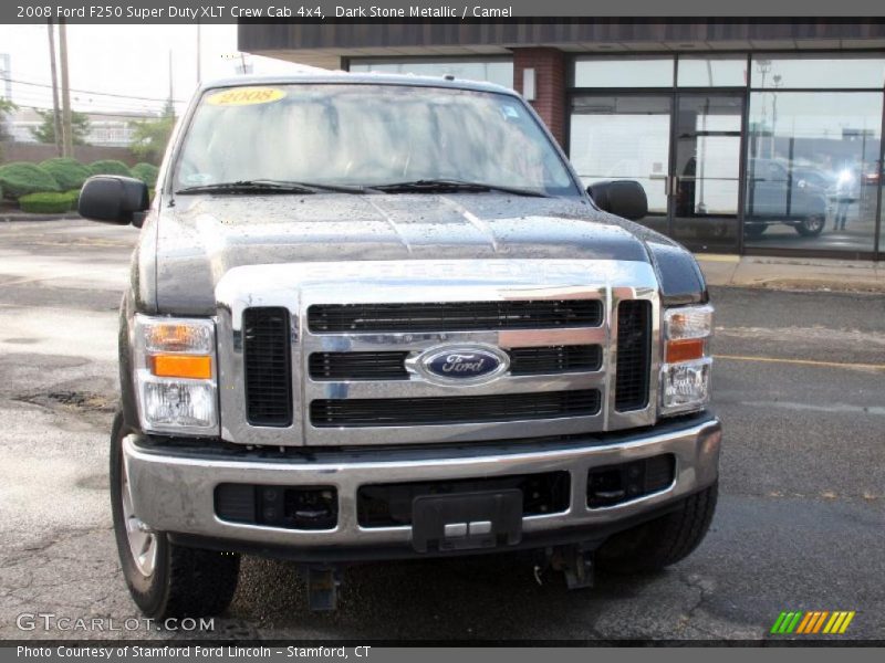 Dark Stone Metallic / Camel 2008 Ford F250 Super Duty XLT Crew Cab 4x4