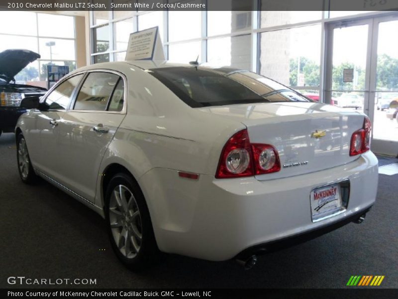 Summit White / Cocoa/Cashmere 2010 Chevrolet Malibu LTZ Sedan