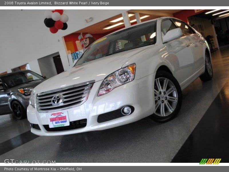 Blizzard White Pearl / Ivory Beige 2008 Toyota Avalon Limited