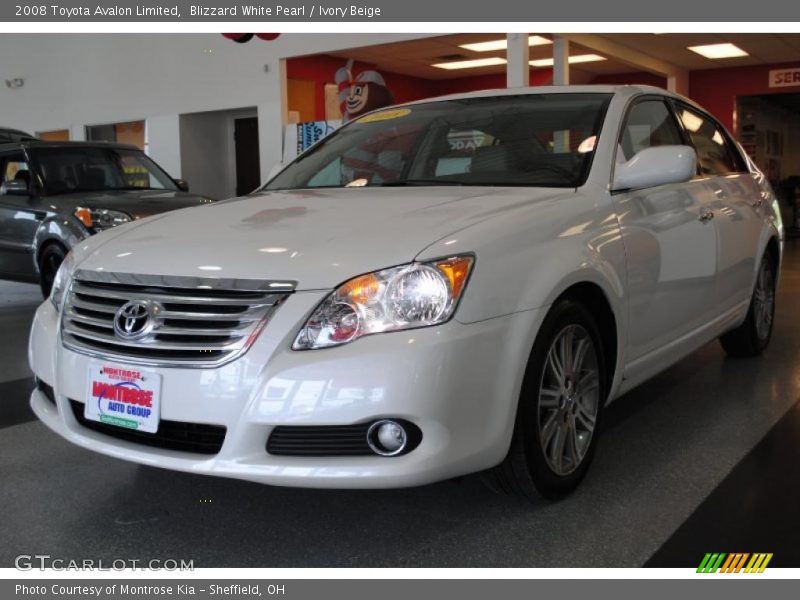 Blizzard White Pearl / Ivory Beige 2008 Toyota Avalon Limited