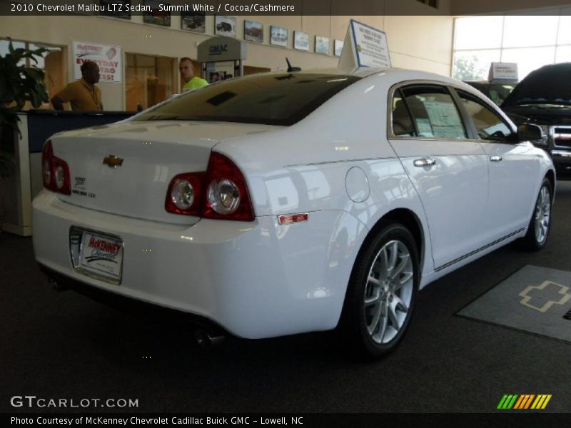 Summit White / Cocoa/Cashmere 2010 Chevrolet Malibu LTZ Sedan